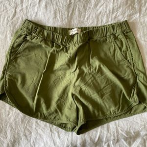 Madewell Green Pull On Shorts, size L